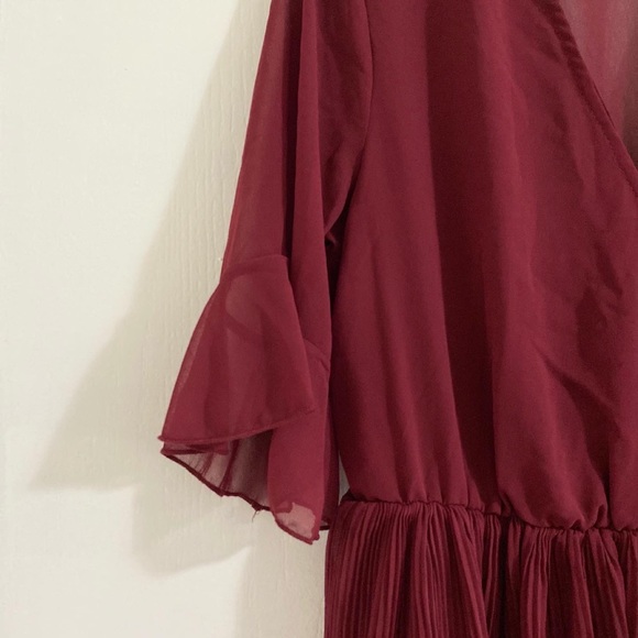 Burgundy Sheer Dress from Shein - Picture 3 of 3
